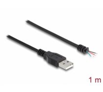 Delock Cable USB 2.0 Type-A male to 4 x open wires 1 m black (64184)