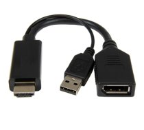 Cablexpert | Active 4K HDMI to DisplayPort Adapter | A-HDMIM-DPF-01 | Black | DisplayPort Female | HDMI Male (Type A) | 0.1 m (A-HDMIM-DPF-01)