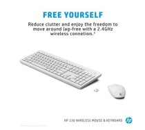 HP 230 Wireless Mouse Keyboard Combo - White - US ENG (3L1F0AA#ABB)