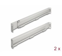 Delock 19″ Mounting bracket adjustable length 368 - 600 mm for network cabinet 1U grey 2 pieces (66886)