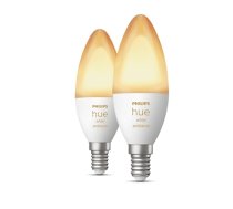 Philips Hue LED Lamp E14 2-Pack 5,2W 470lm White Ambiance (929002294404)