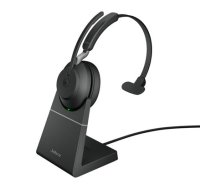 Jabra Evolve2 65 UC Mono Headset black BT USB-A + Charging Stand (26599-899-989)