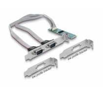 Delock M.2 Card to 2 x Serial RS-232 DB9 with Standard and Low Profile slot brackets (95270)