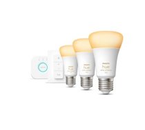 Philips Hue White ambience Starter kit: 3 E27 smart bulbs (1100) + dimmer switch (929002468403)