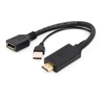 Gembird Active 4K HDMI to DisplayPort Adapter Black (A-HDMIM-DPF-01)