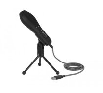 Delock USB Condenser Microphone with Table Stand - ideal for gaming, Skype and vocals (65939)