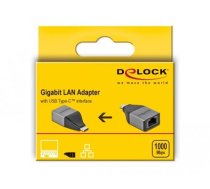 Delock USB Type-C™ Adapter to Gigabit LAN 10/100/1000 Mbps – compact design (64118)