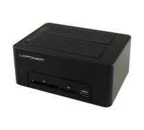 Dockingstation LC-Power USB 3.0 2-Bay 2,5"/3,5"HDD/SSD + Hub (LC-DOCK-U3-CR)