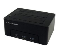 Dockingstation LC-Power USB 3.0 2-Bay 2,5"/3,5"HDD/SSD+3xHub (LC-DOCK-U3-HUB)