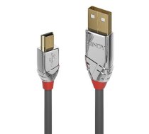 Lindy 1m USB 2.0 Type A to Mini-B Cable, Cromo Line (36631)
