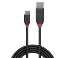 Lindy 0.5m USB 3.2 Type A to C Cable 3A, Black Line (36915)