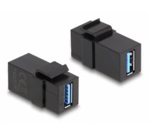 Delock Keystone Module USB 3.0 A female to USB 3.0 A female black (1:1) (87831)