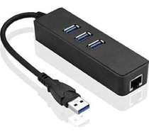 HUB USB MicroConnect 1x RJ-45  + 3x USB-A 3.0 (MC-USB3.0HUBWETH) (MC-USB3.0HUBWETH)