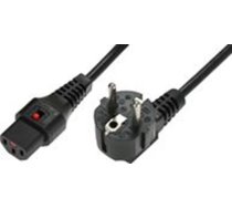 Kabel zasilający MicroConnect IEC LOCK C13 - R/A SCHUKO, 1m (EL249S) (EL249S)