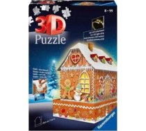 Ravensburger Puzzle 3D 216 Budynki nocą: Piernikowa Chatka (405751)