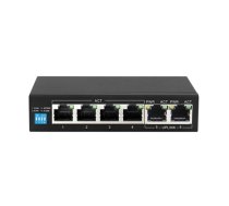 Switch KRIOS PoE 4x Gigabit PoE/PoE+, 2x RJ45 Uplink Gigabit, 60W (EX.14305)