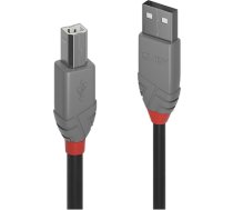 Lindy 0.2m USB 2.0 Type A to B Cable, Anthra Line (36670)