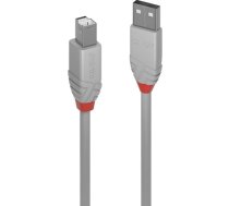 Lindy 5m USB 2.0 Type A to B Cable, Anthra Line, grey (36685)