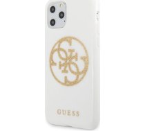 Guess Guess GUHCN65TPUWHGLG iPhone 11 Pro Max biały/white hard case Glitter 4G Circle Logo (GSM099176)