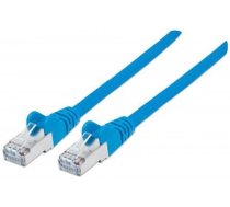 Intellinet Network Patch Cable, Cat7 Cable/Cat6A Plugs, 2m, Blue, Copper, S/FTP, LSOH / LSZH, PVC, RJ45, Gold Plated Contacts, Snagless, Booted, Lifetime Warranty, Polybag (740852)