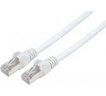 Intellinet Network Patch Cable, Cat7 Cable/Cat6A Plugs, 0.25m, White, Copper, S/FTP, LSOH / LSZH, PVC, RJ45, Gold Plated Contacts, Snagless, Booted, Lifetime Warranty, Polybag (741903)