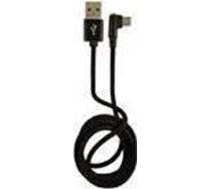 Kabel USB LC-Power USB-A - microUSB 1 m Czarny (31332B) (31332B)