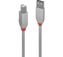 Lindy 2m USB 2.0 Type A to B Cable, Anthra Line, grey (36683)