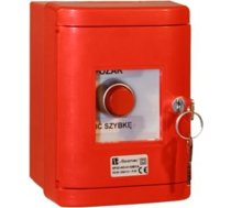 Spamel Przycisk bezpieczeństwa 2R czerwony w obudowie OBC pierścień niklowany (SP22-B-02/OBC/B) (SP22-B-02/OBC/B)