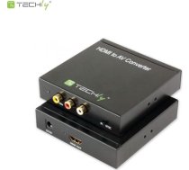 Adapter AV Techly RCA (Cinch) x3 - HDMI czarny (301672) (301672)