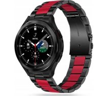 Tech-Protect Bransoleta Tech-protect Stainless Samsung Galaxy Watch 4 40/42/44/46mm Black/Red (THP693BLKRED)