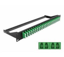 Delock 19″ Fibre Patch Panel 24 port LC Quad green (43399)