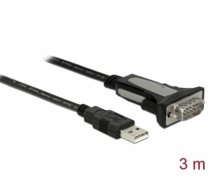 Delock Adapter USB Type-A to 1 x serial RS-232 DB9 3 m (65962)