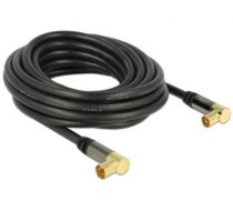 Delock Antenna Cable IEC Plug Angled  IEC Jack Angled RG-6U 5 m black (88917)