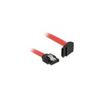 Delock Cable SATA 6 Gb/s male straight - SATA male upwards angled 20 cm red metal (83972)