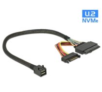 Delock Cable SFF-8643 male > U.2 SFF-8639 + SATA power connector 30 cm (84823)