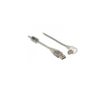 Delock Cable USB 2.0 Type-A male - USB 2.0 Type-B male angled 2.0 m transparent (84814)