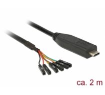 Delock Converter USB Type-C™ 2.0 male to LVTTL 3.3 V 6 pin pin header female separate 2.0 m (63946)