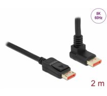 Delock DisplayPort cable male straight to male 90° upwards angled 8K 60 Hz 2 m (87055)