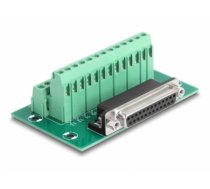 Delock D-Sub 25 pin female to Terminal Block for DIN rail (66912)