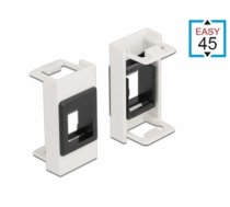 Delock Easy 45 Module Keystone Holder 22.5 x 45 mm, white / black (81354)