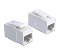 Delock Keystone Module RJ45 jack > RJ45 jack Cat.6A UTP white (86299)