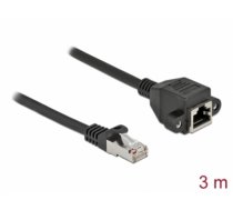 Delock Network Extension Cable S/FTP RJ45 plug to RJ45 jack Cat.6A 3 m black (87003)