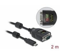 Delock USB Type-A to Serial DB9 Adapter with 9 LED RS-232 Tester (90497)