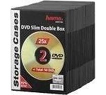 Hama Slim DVD Double Jewel Case pack of 25, black          51185 (51185)