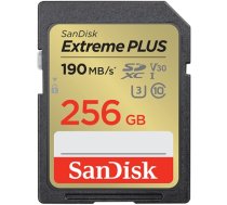 Atmiņas karte SanDisk Extreme PLUS 256GB SDXC (SDSDXWV-256G-GNCIN)
