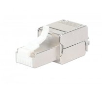 Intellinet Cat6a 10G Shielded Toolless RJ45 Modular Field Termination Plug, For Easy and Quick High-quality Cable Assembly in the Field, STP, for Solid & Stranded Wire, Gold-plated Contacts,  (790796)