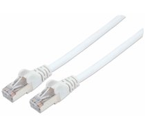 Intellinet Network Patch Cable, Cat7 Cable/Cat6A Plugs, 0.5m, White, Copper, S/FTP, LSOH / LSZH, PVC, RJ45, Gold Plated Contacts, Snagless, Booted, Lifetime Warranty, Polybag (741354)