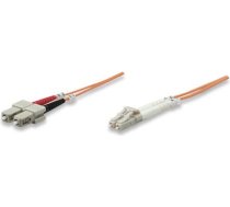 Intellinet Fiber Optic Patch Cable, OM1, LC/SC, 2m, Orange, Duplex, Multimode, 62.5/125 µm, LSZH, Fibre, Lifetime Warranty, Polybag (471268)