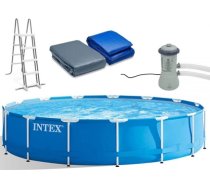 Intex Basen stelażowy 457cm z pompą i drabinką (28242) (28242GN)