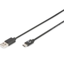 DIGITUS USB Typ C Verbindungskabel, Typ C auf A 4m (AK-300148-040-S)